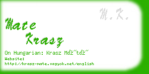 mate krasz business card